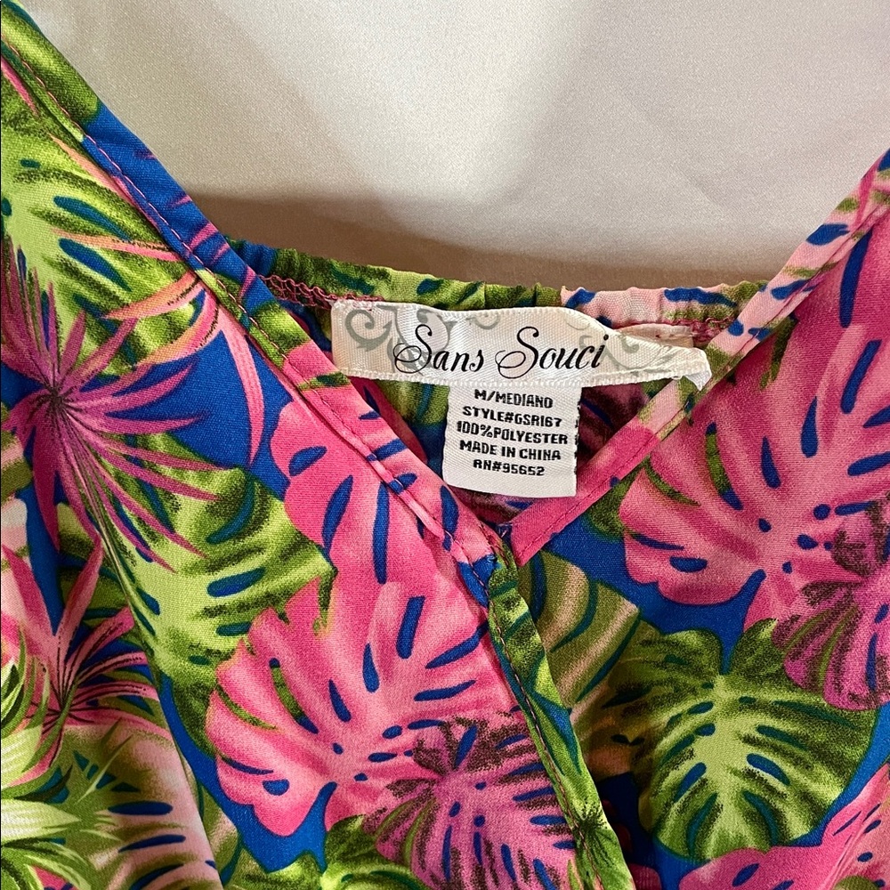 Sans Souci Tropical Leaf Print Jumpsuit - Picture 2 of 12